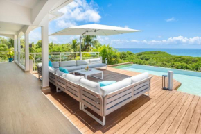Villa vue mer 180 degrés, piscine, plage 2 mins à pied
